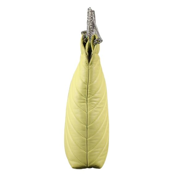 Vince Camuto Pehri Quilted Leather Shoulder Bag w/ Chain Strap-Celery Green-NWT - Picture 4 of 9